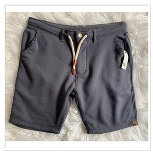 NWT Fundamental Coast Later On Fleece Shorts Iron Gray Size 32
